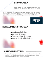 Retail Pricing Strategy