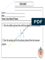 Addition Polymerization-Worksheet
