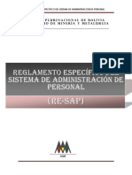 Reglamento Específico Del Sistema de Administración de Personal