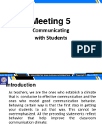 Meeting 5: Communicating With Students