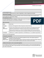 Selection Report Template