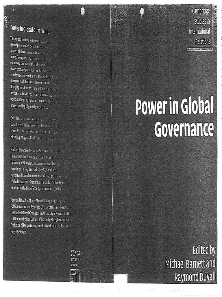 Power in Global Governance - Michael Barnett | PDF