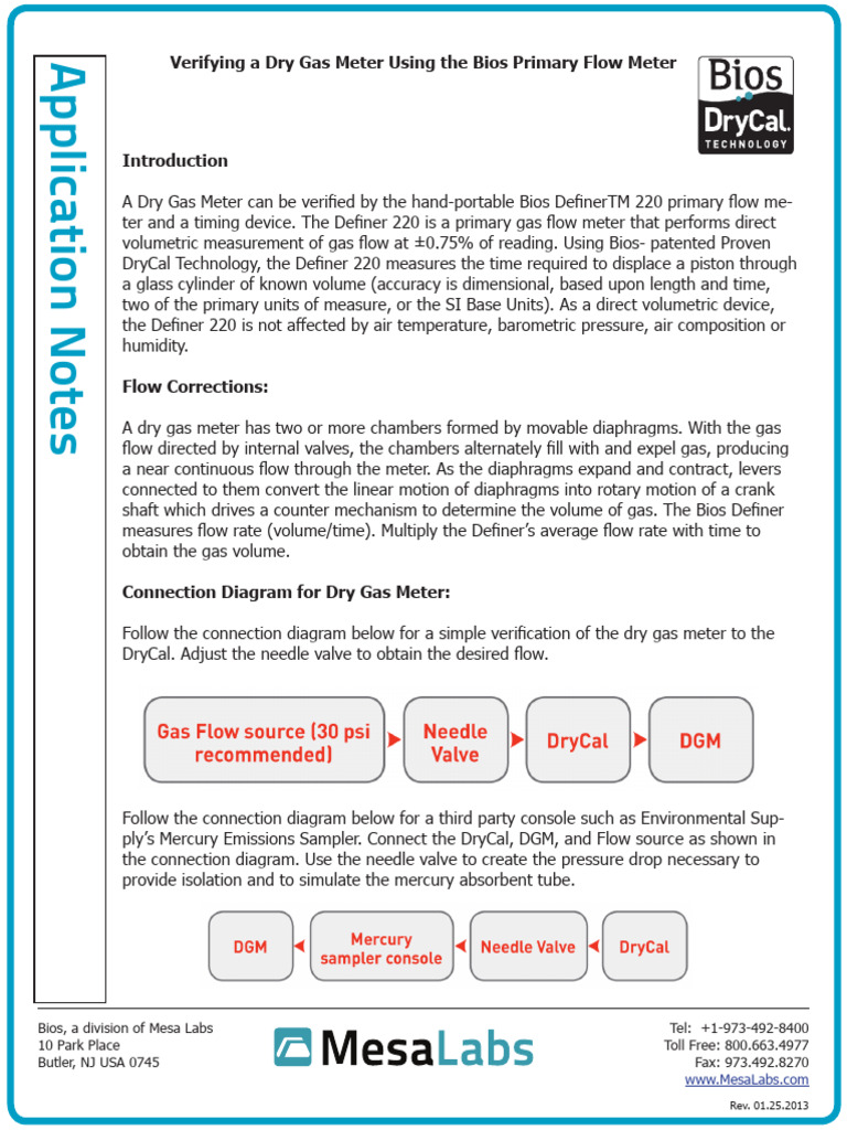 Dry Gas Meter Verification Guide | PDF | Flow Measurement | Gases