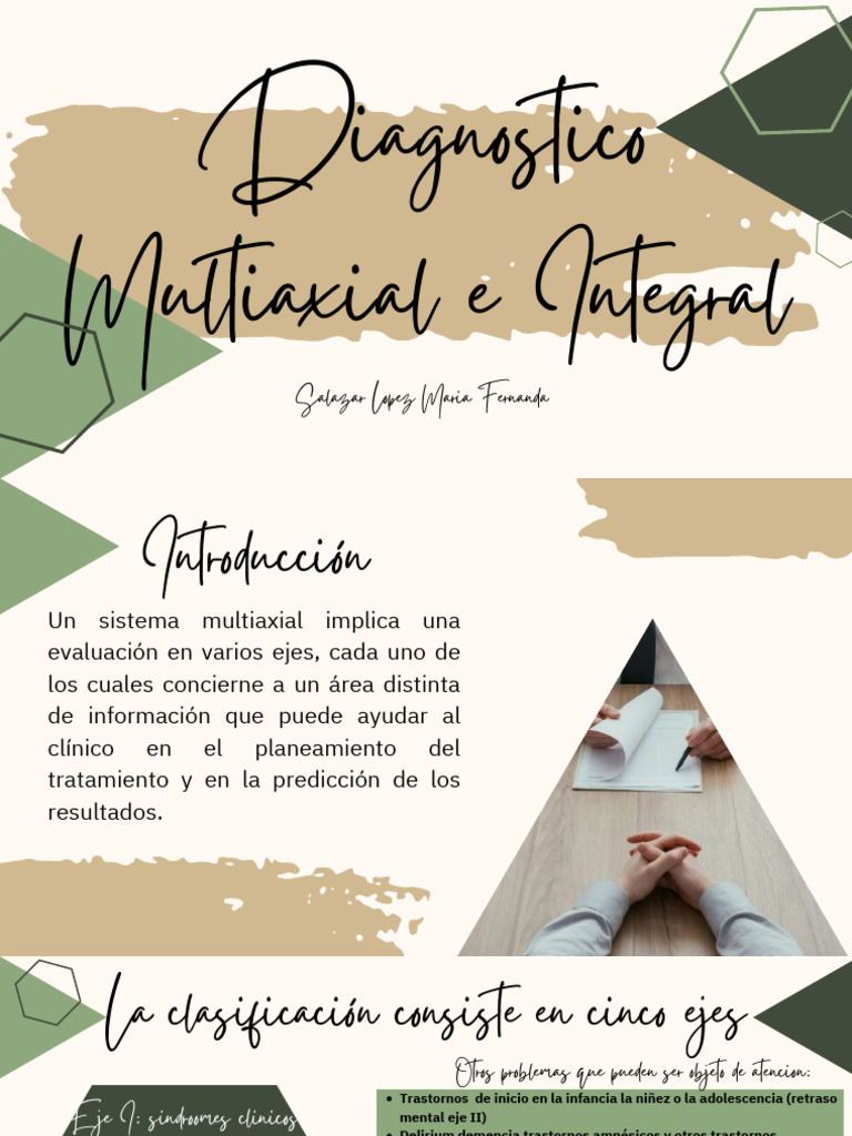 Diagnóstico Multiaxial y Integral. | PDF | Trastorno mental | Esquizofrenia