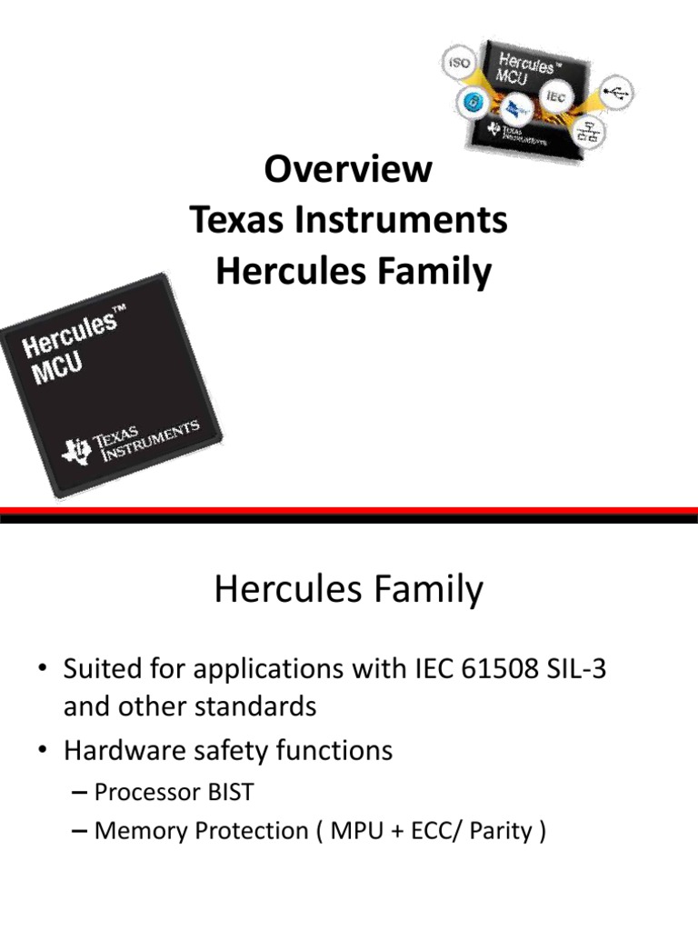 Hercules Overview Pdf Microcontroller Arm Architecture