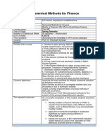 Syllabus NumericalMethodsforFinance