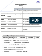 Vocabulary Worksheet 2