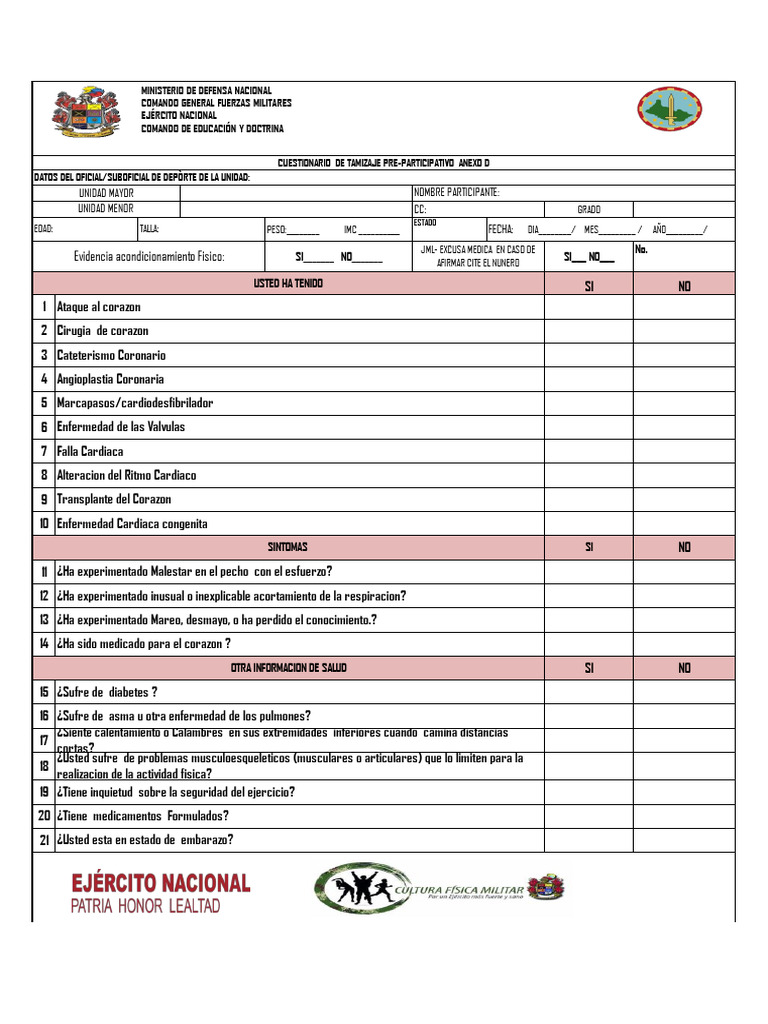 FORMATO ANEXO D Corregido - Cleaned | PDF | Presión sanguínea | Infarto ...