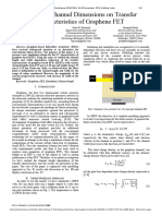 Effect of Channel Dimensions On Transfer Characteristics of Graphene FET