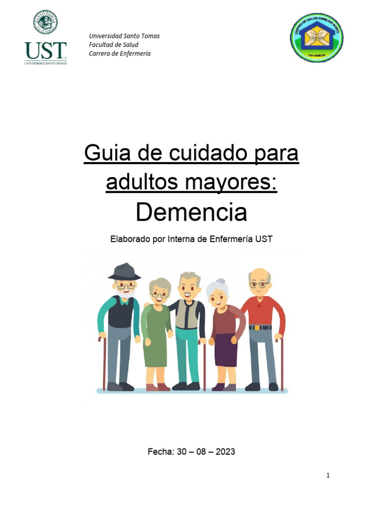 Manual de Cuidado Para Adultos Mayores | PDF | Demencia | Enfermedad de ...