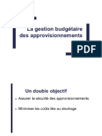 4 - Budget Des Approvisionnements