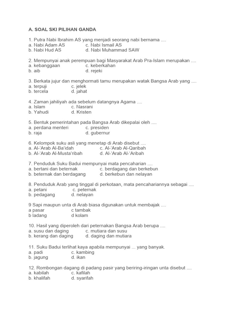 Soal Ski Kelas 3 Pdf