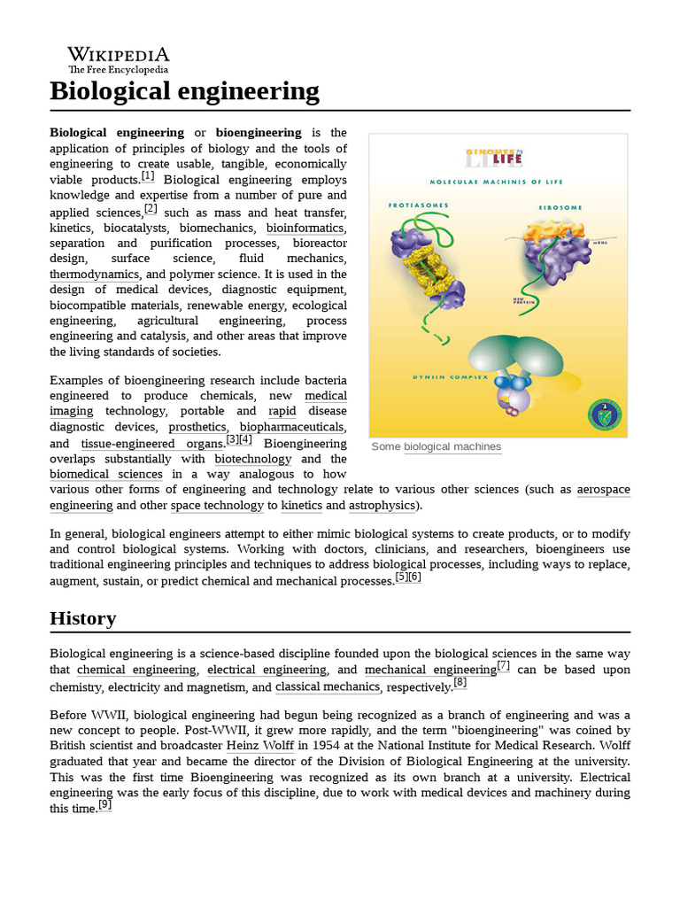 Overview of Biological Engineering | PDF | Biological Engineering ...