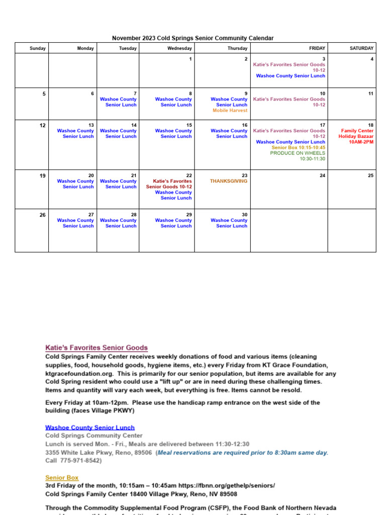 Saratoga Springs Community Calendar
