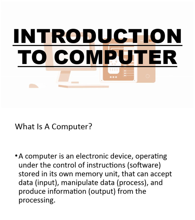 Introduction To Computer | PDF