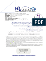 Guevara Et Al (2020) Metodologías de Investigación Educativa (Descriptivas, Experimentales, Participativas, y de Investigación-Acción)