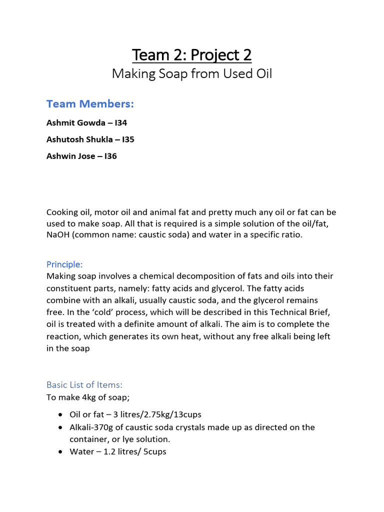 Soap Production PDF Sodium Hydroxide Soap