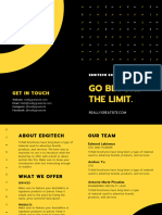 Black and Yellow Playful TechIT Landscape Bi-Fold Brochure