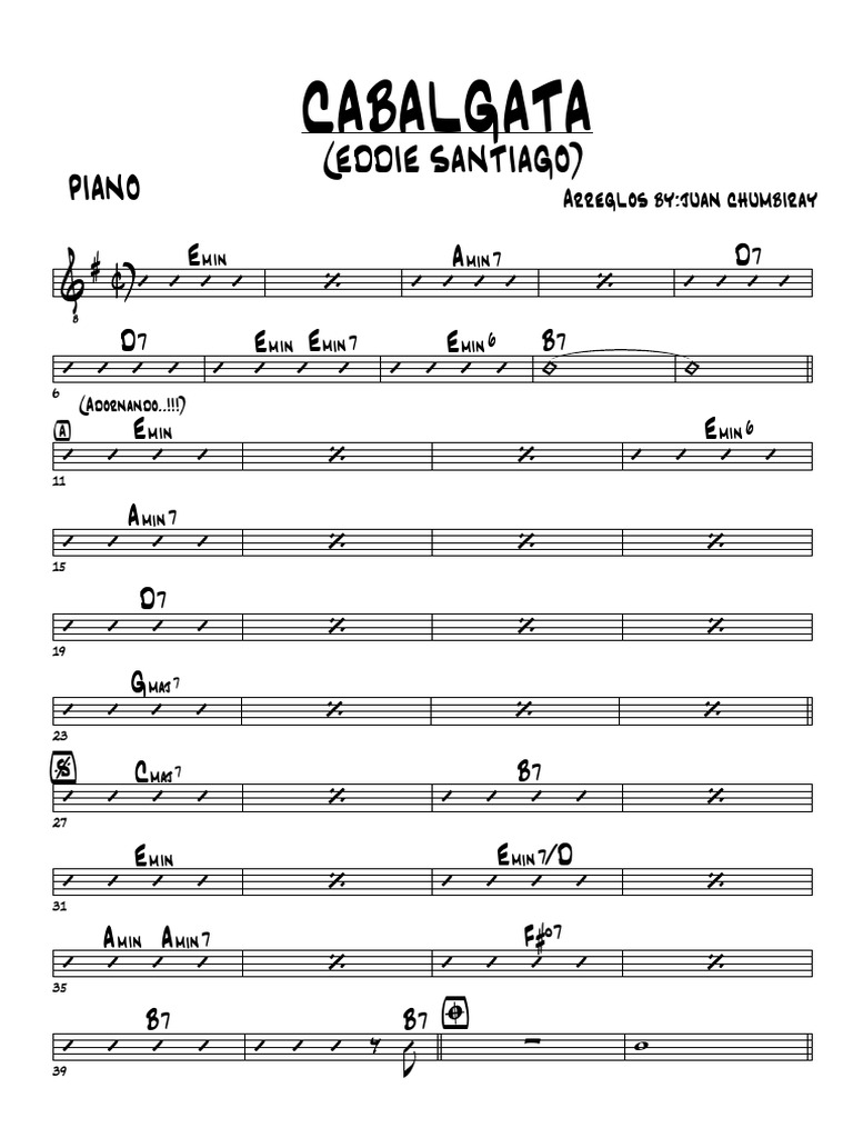 Cabalgata - Piano | PDF