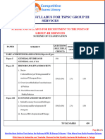 Scheme and Syllabus For TSPSC Group Iii Services