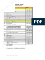 Daftar Ceklist Peralatan Sarana & Prasarana Tuk