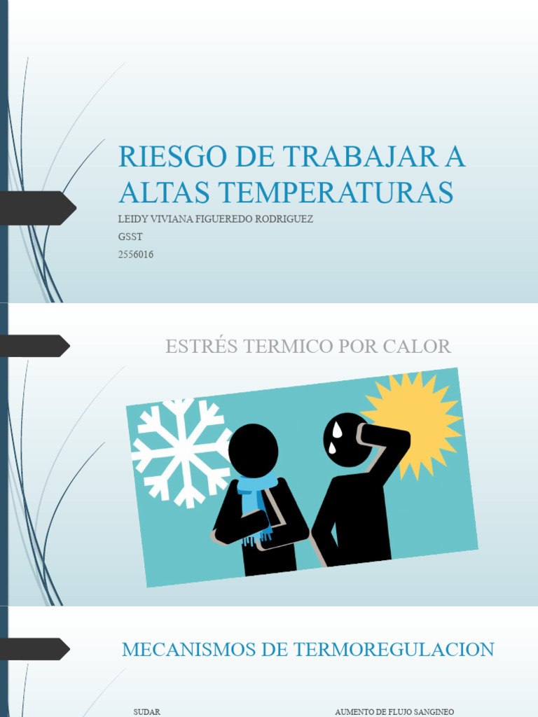 Riesgo De Trabajar A Altas Temperaturas Pdf Cantidades Fisicas