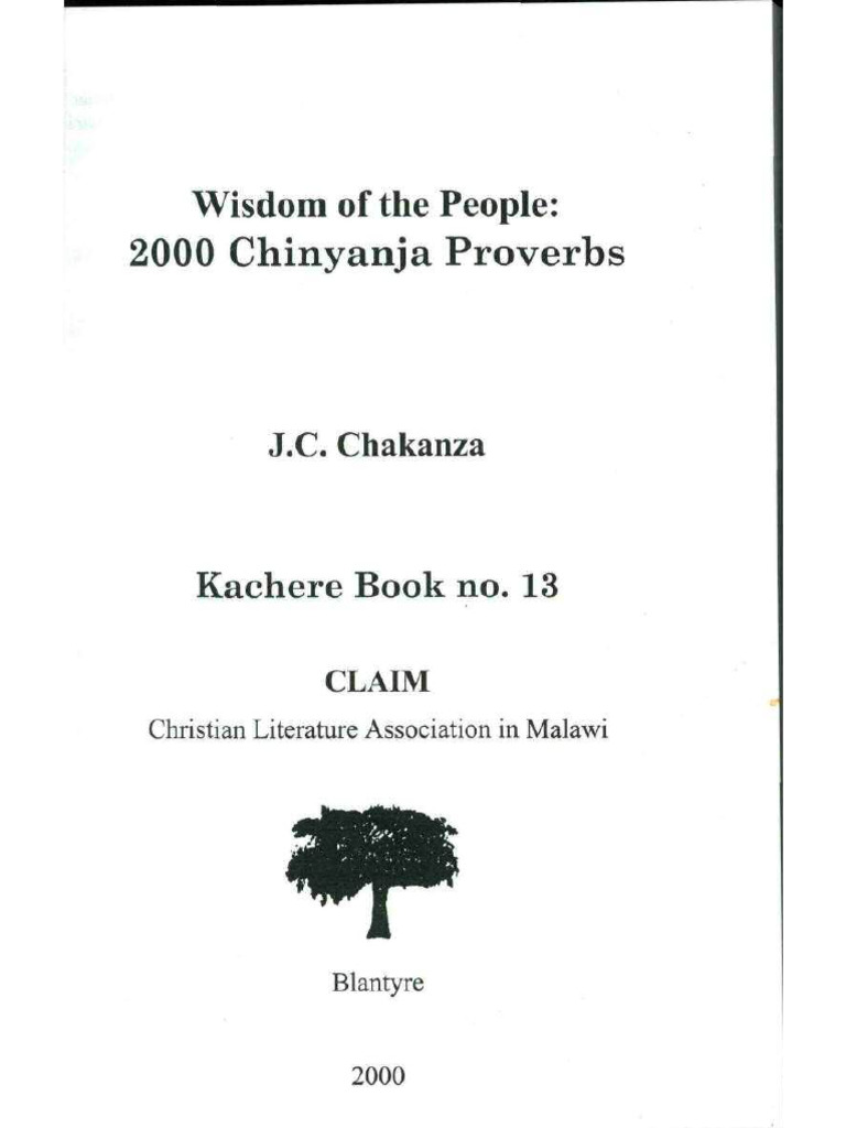 2000 Chinyanja Proverbs p1 | PDF