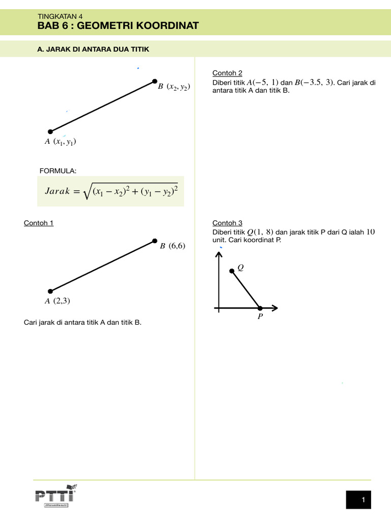 6 Geometri Koordinat Modul Addmath 2020 Pdf