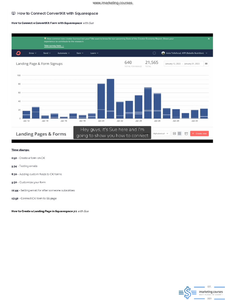 21How To Connect ConvertKit With Squarespace PDF