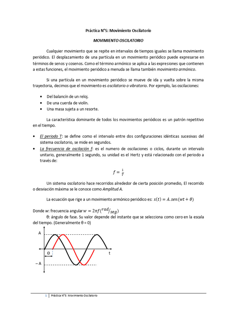 Movimiento Armónico Simple y Oscilaciones | PDF | Oscilación | Péndulo