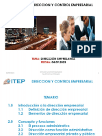 Dictado de Clases Dirección y Control Empresarial 04.09.2023