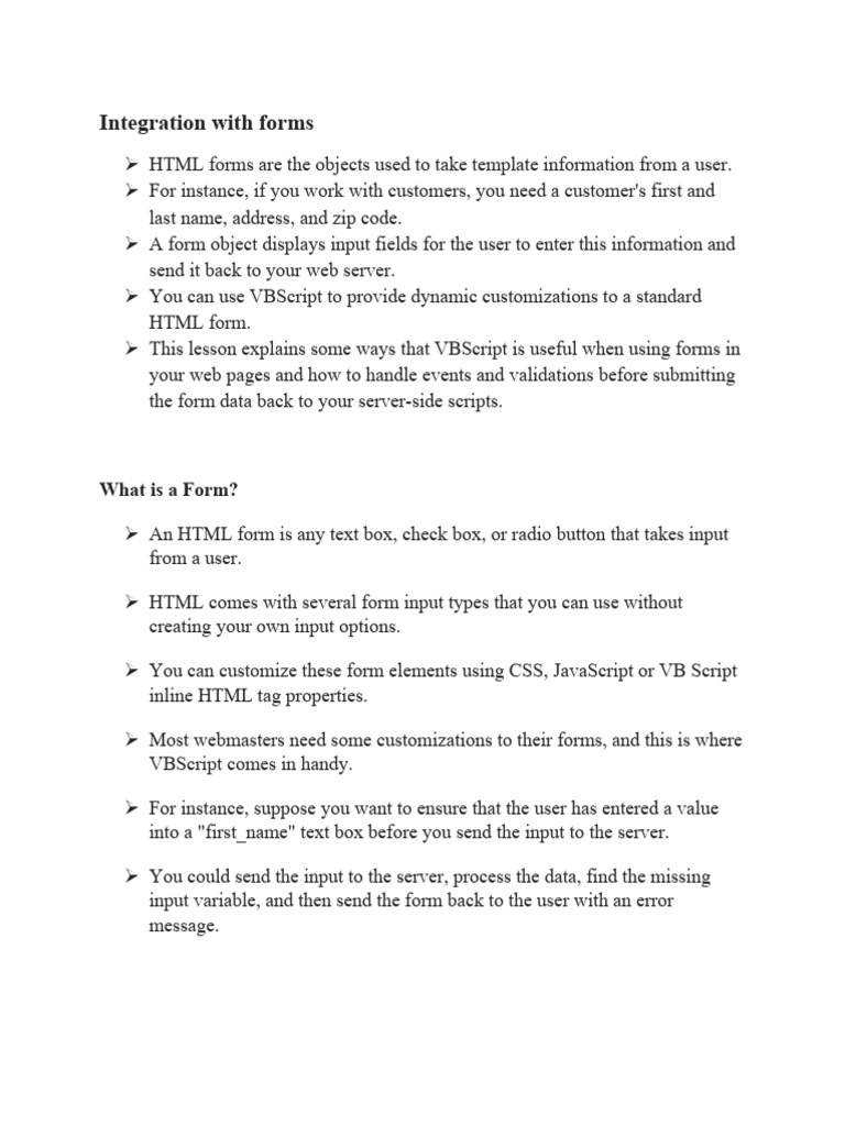 Html forms pdf computer programming software development