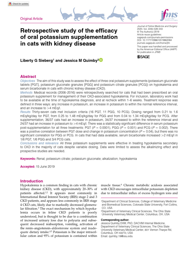 Sieberg Quimby 2019 Retrospective Study of The Efficacy of Oral