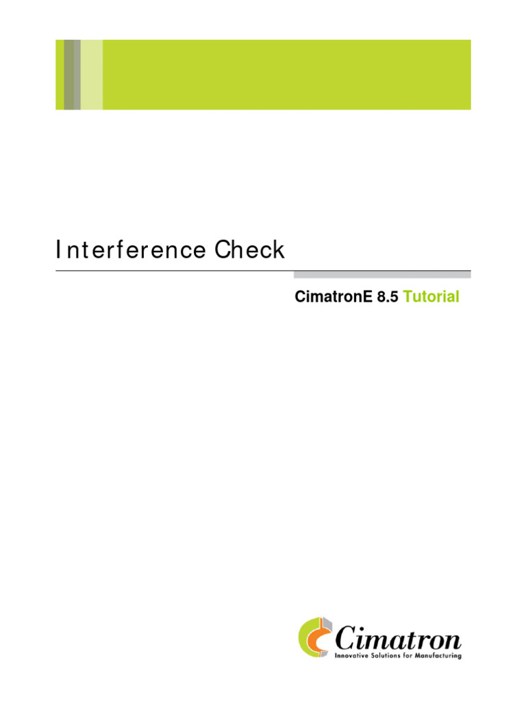 CIMATRON Interference - Check | PDF | Cursor (User Interface) | Icon ...