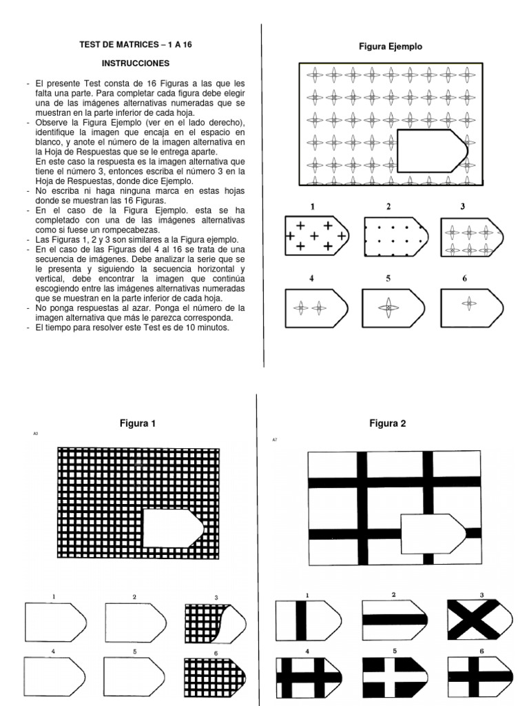 1R. Mini-Test de Raven - de 16 Matrices | PDF