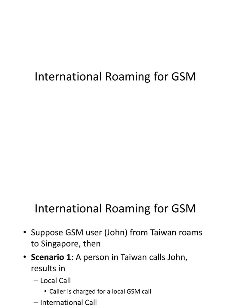 GSM International Roaming Explained | PDF