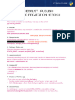 Heroku Checklist