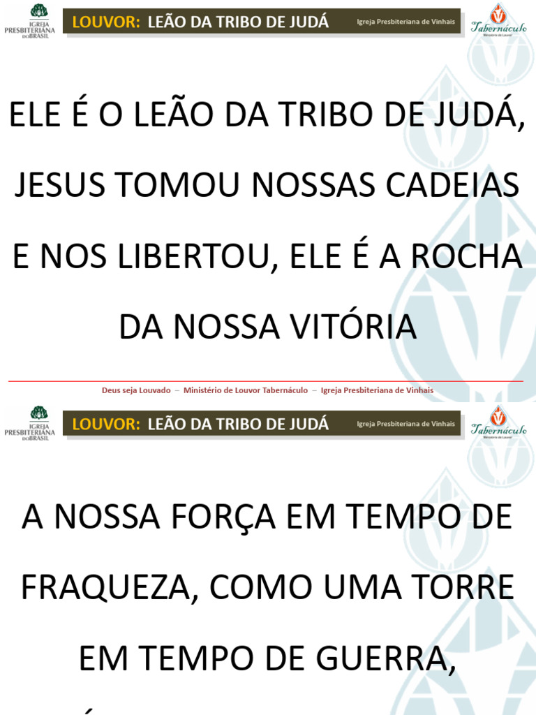 Louvor: Leão da Tribo de Judá | PDF