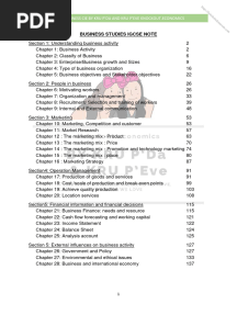 Business Studies Igcse Notes