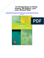 Test Bank For Perspectives On Family Communication 5th Edition Lynn Turner Richard West
