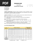 Operating System Syllabus