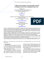 The Dimensioning of Pillars in the Mining Rooms and Pillars FAHIMIFAR a - OrESTE P - RANJBARNIA M