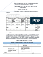 Criterios de Evaluación Lengua