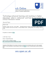 TEL in Higher Education-What Is Enhanced and How Do We Know