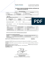 Resultados Prueba Rapida COVID