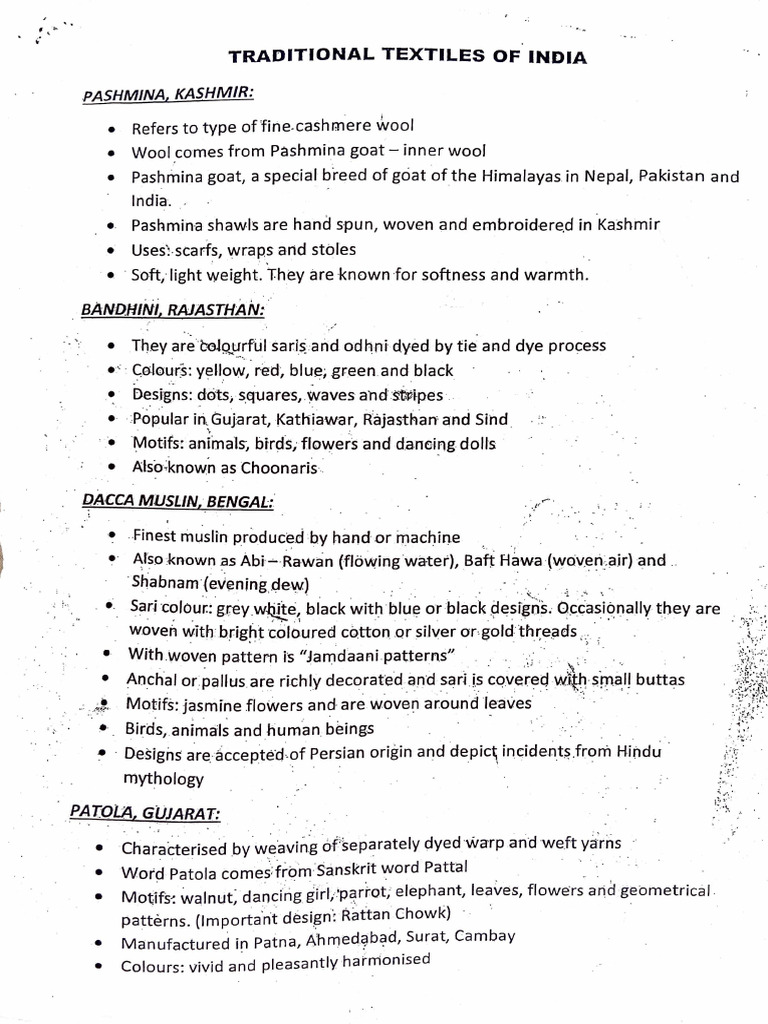 Traditional Textiles of India PDF Textiles Textile Arts