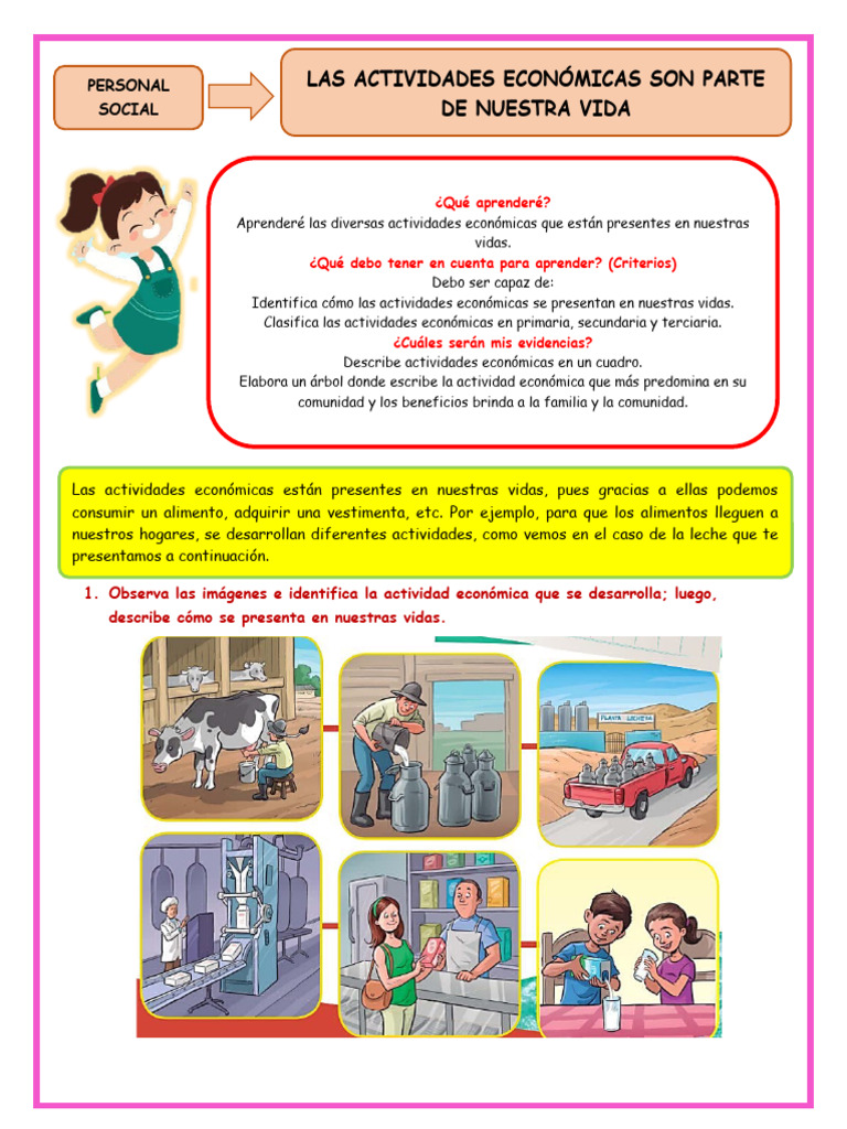 Actividades Económicas en Nuestras Vidas | PDF | Economias