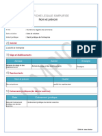 Fiche Legale Simplifiee: Nom Et Prénom