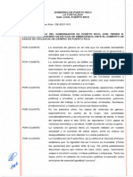 Orden Ejecutiva 2021-013, Declarando un Estado de Emergencia ante el Aumento de Casos de Violencia de Género en Puerto Rico