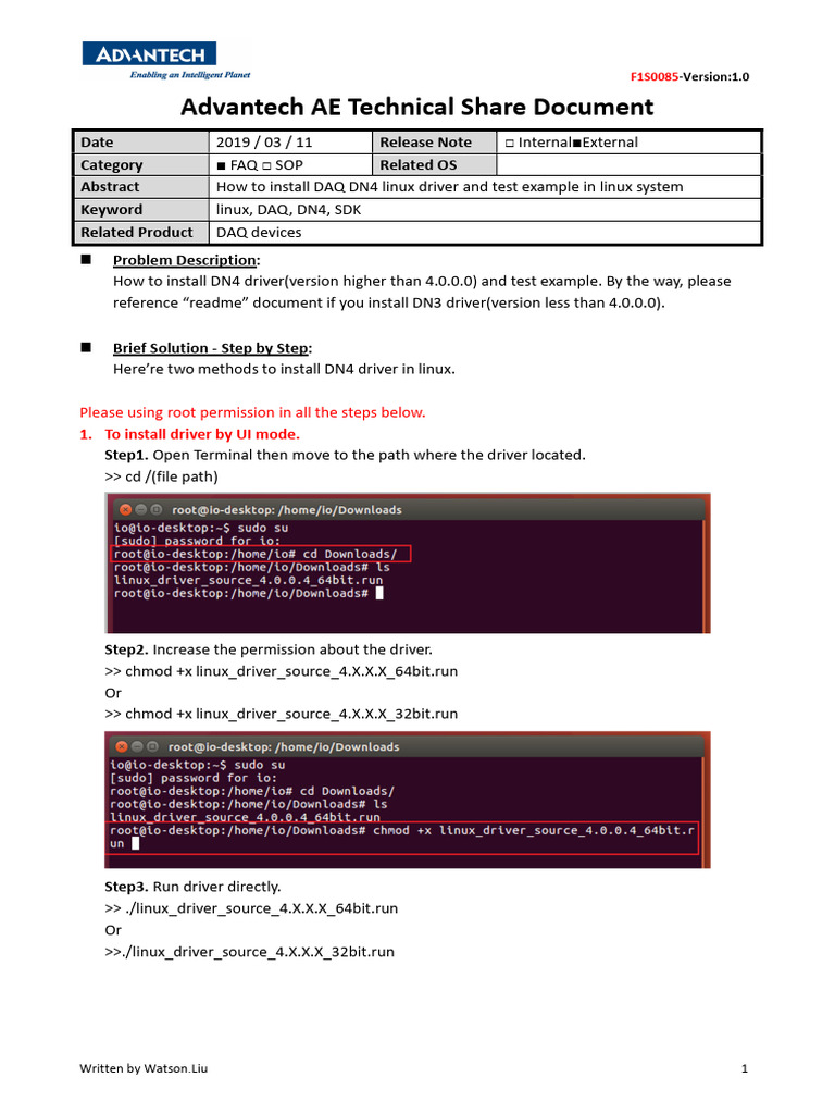 FAQ - How To Install DAQ DN4 Linux Driver and Test Example in Linux ...